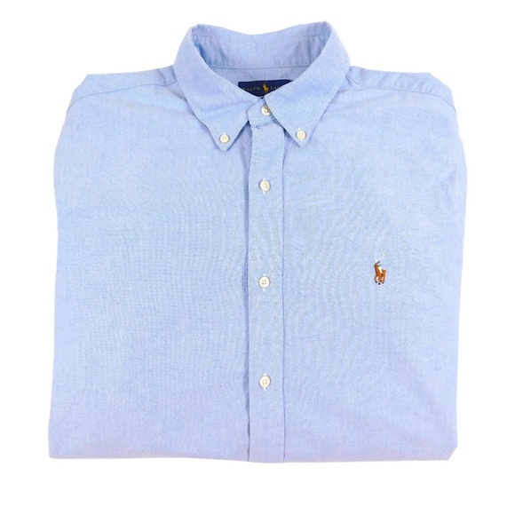 Ralph Lauren Men’s Button-Down Oxford Shirt Blue XL NWT - Picture 2 of 13